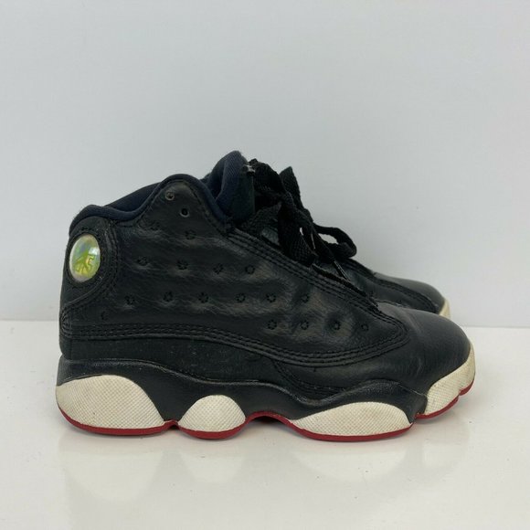 Air Jordan 13 Retro PS Playoff Basketball Shoes 2011 Release Black Kids Size 12C - Picture 3 of 6